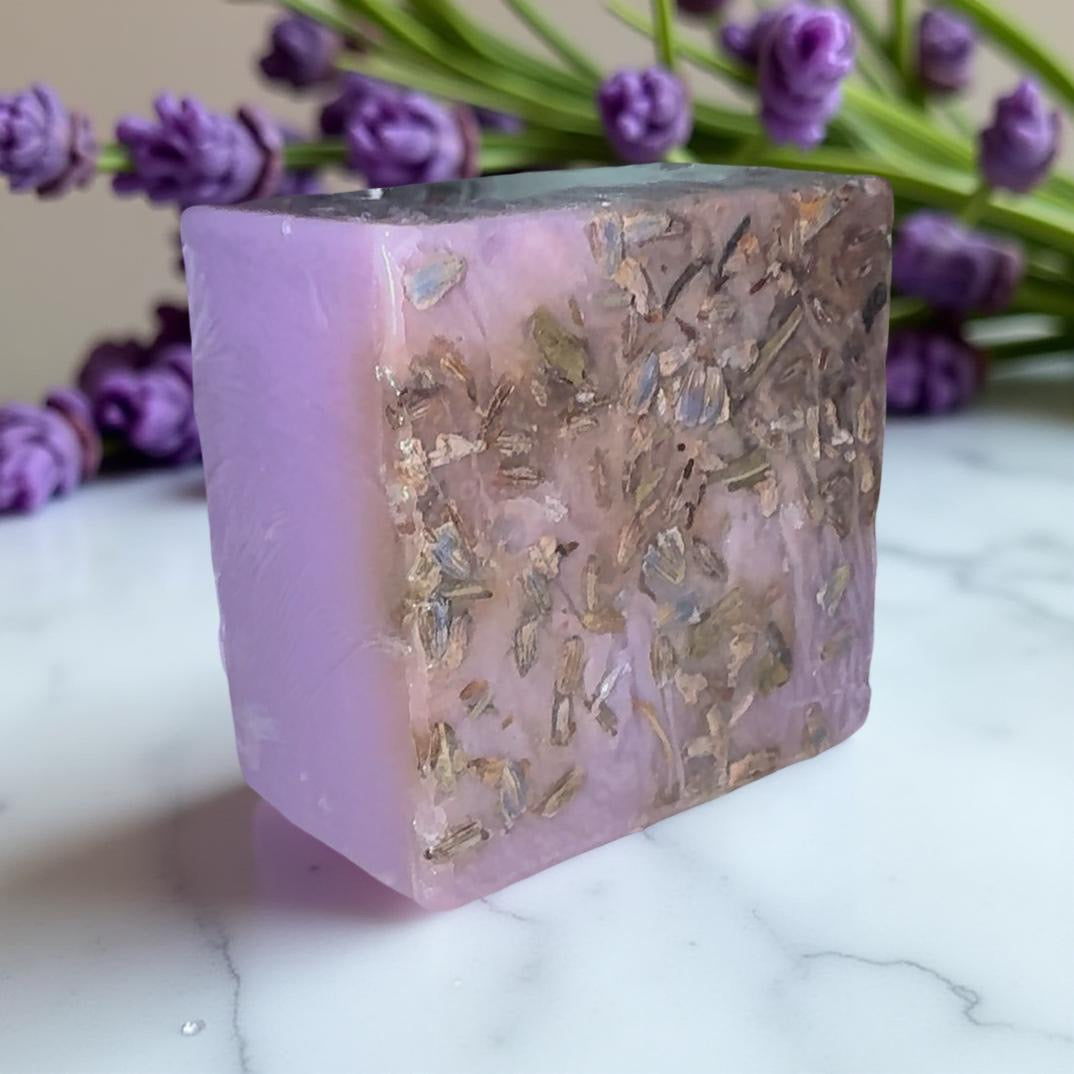 Lavender Spiritual Cleansing Soap Bar w/flowers