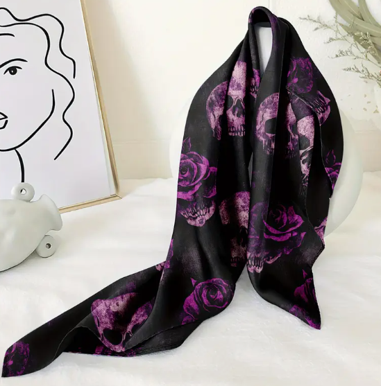 Purple Skulls Scarf