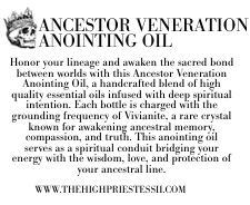 Ancestor Veneration Anointing Oil