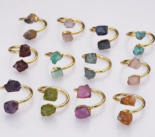 Raw Stone Rings