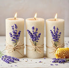 Lavender and Beeswax Pillar Candle