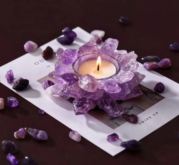 Amethyst Tea Light Holder