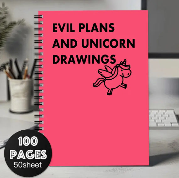 Evil Plans and Unicorn Drawings Journal